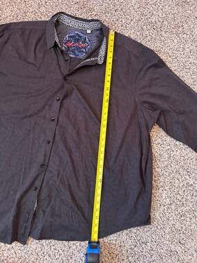 Robert Graham Michu Black Spotted Classic Fit XXL Long Sleeve Shirt